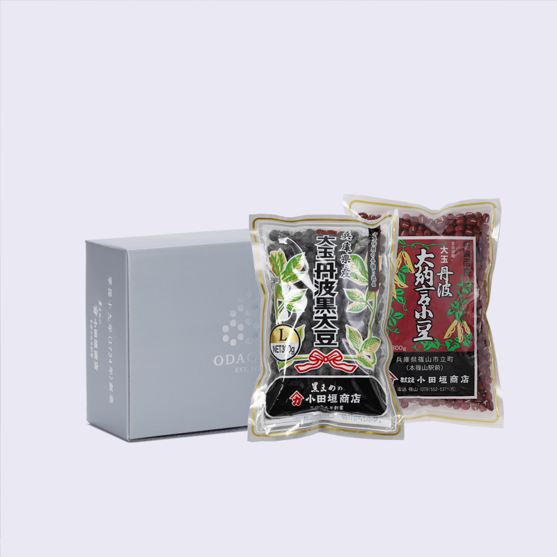 【低温貯蔵品】黒・赤　豆の詰め合わせ（丹波黒大豆L規格・丹波大納言小豆）各300g
