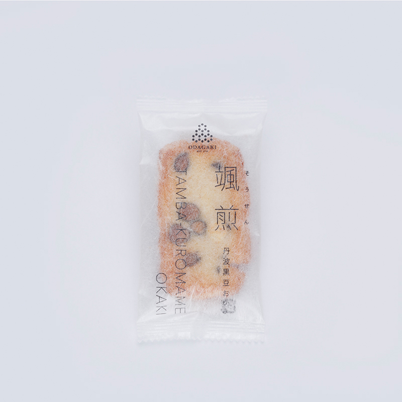 丹波黒豆おかき 颯煎（そうせん） 32枚入り（化粧箱入り）｜丹波黒大豆 