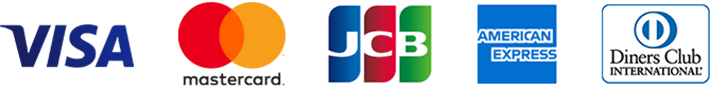 VISA / mastercard / JCB / AMERICAN EXPRESS / DINERS CLUBがご利用いただけます